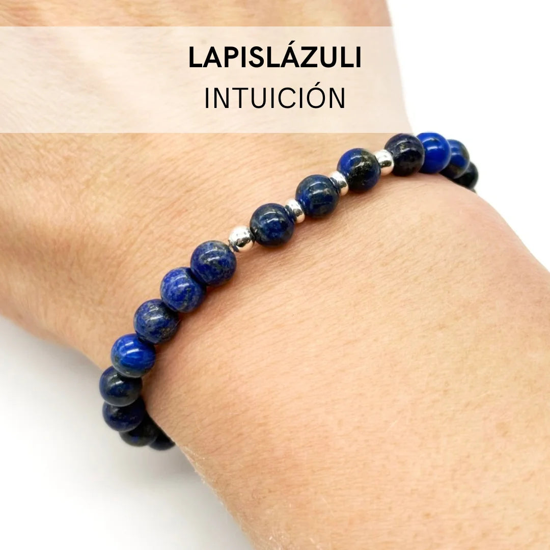 Pulsera Lapislázuli y plata 925º | Intuición