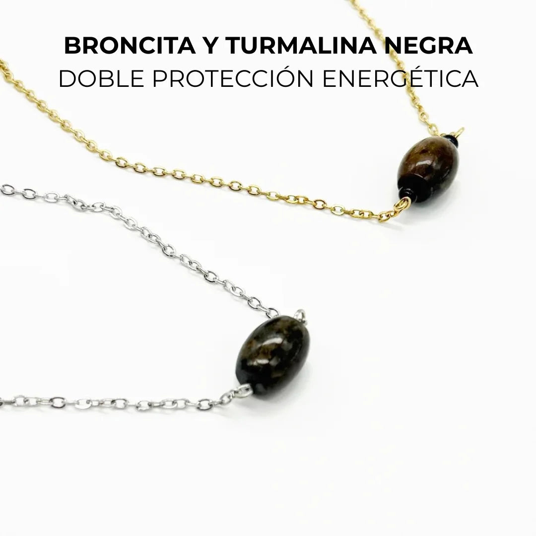 Collar de protección con Turmalina y Broncita