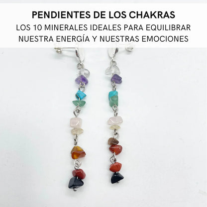 Pendientes largos de los Chakras · Piedras de Equilibrio