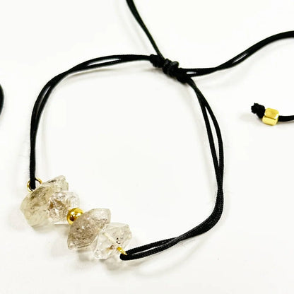 Pulsera artesanal de Diamante Herkimer