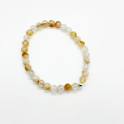 Detalle pulsera bolas 6mm citrino natural
