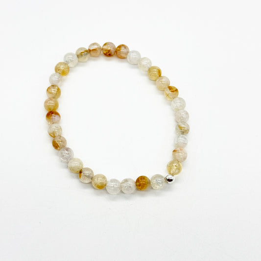 Detalle pulsera bolas 6mm citrino natural