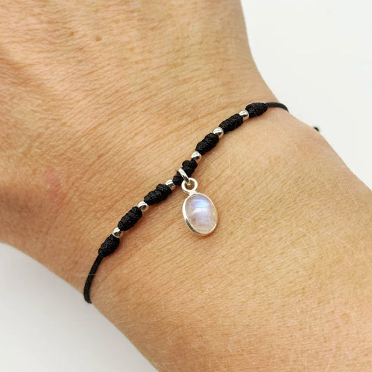 Pulsera de Hilo con Piedra luna