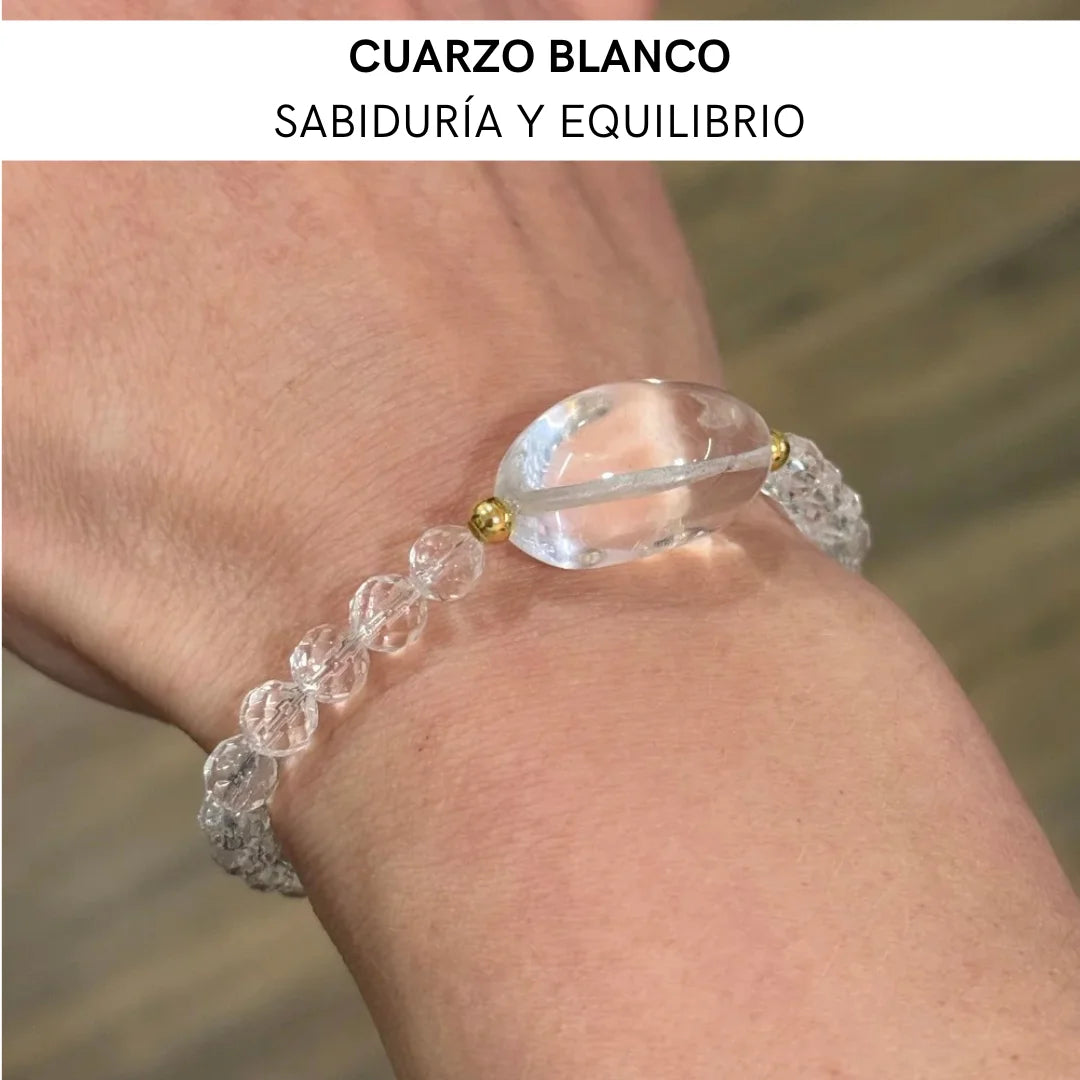 Pulsera de Cuarzo Blanco