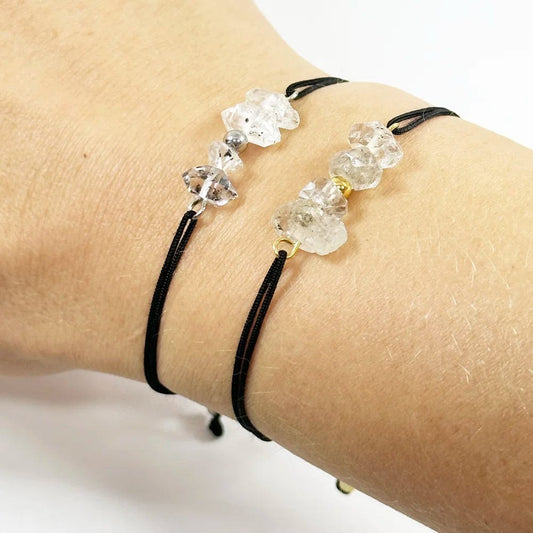 Pulsera de Diamante Herkimer natural