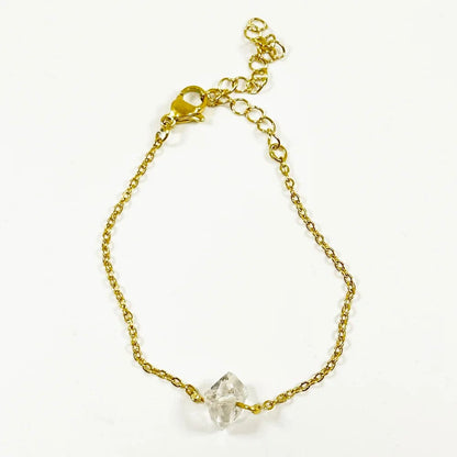 Pulsera fina con Diamante Herkimer