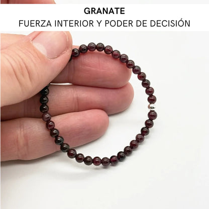 Pulsera finita de Granate Natural
