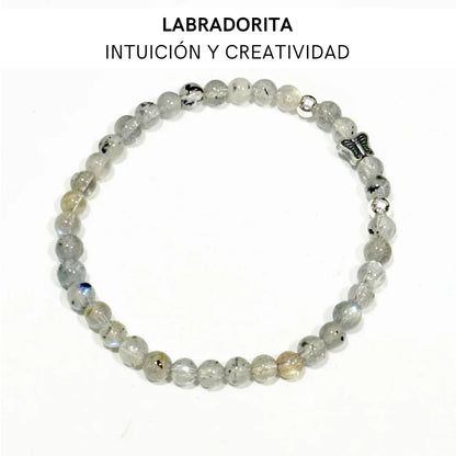 Pulsera Labradorita con Mariposa