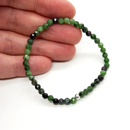 Pulsera de Rubí Zoisita Natural para Equilibrio Emocional