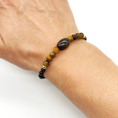 Pulsera de minerales naturales para protección