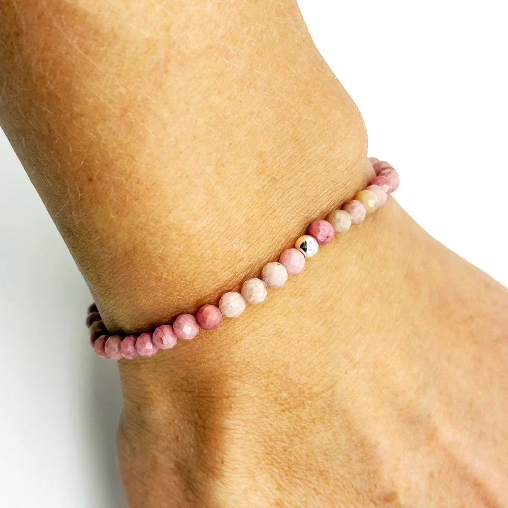 Pulsera de Rodocrosita natural para fertilidad y equilibrio emocional