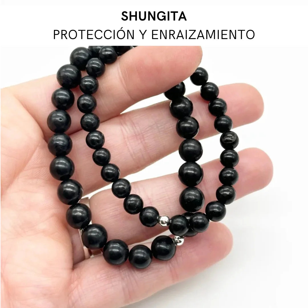Pulsera Shungit en bolas