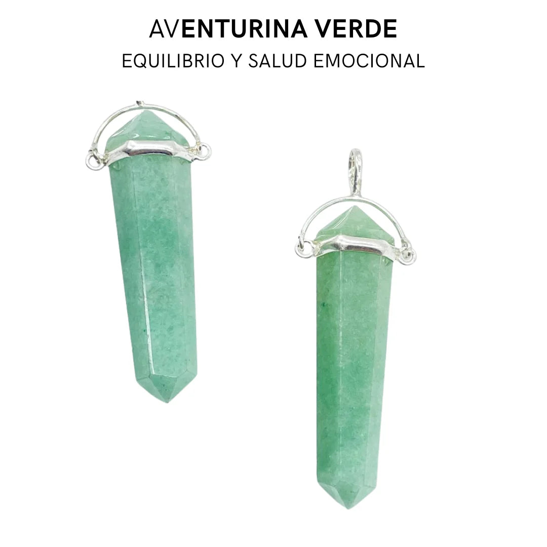 Colgante Punta Aventurina Verda
