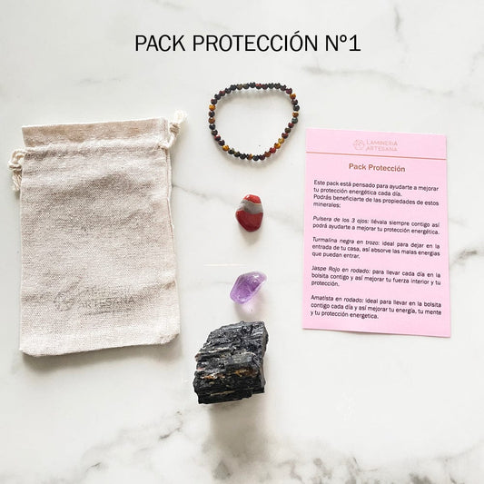 pack protección, cristales energeticos, minerales, piedras naturales, pulsera de ojo de tigre, pulseras de los tres ojos protectores