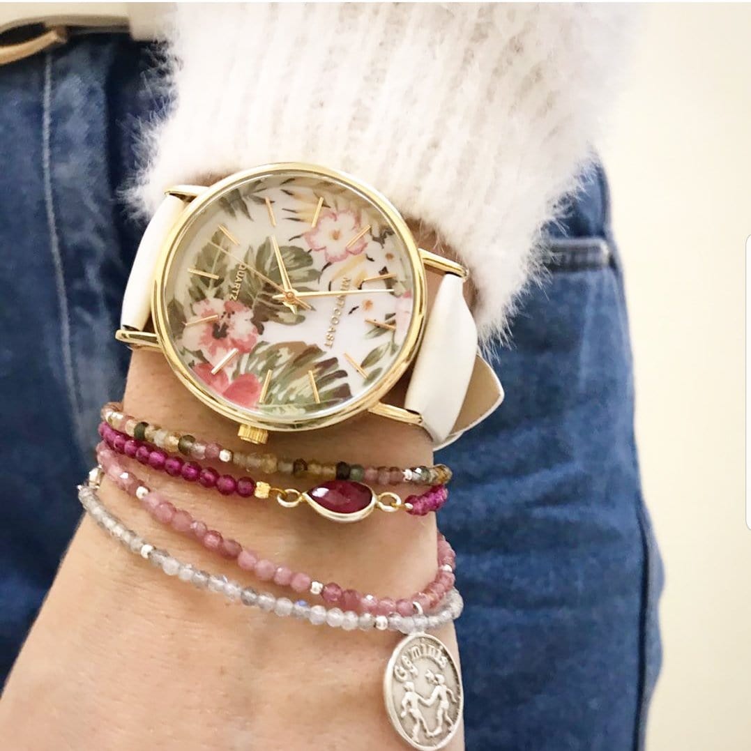 relojes de acero inoxidable, relojes de color, relojes, relojes de flores, accesorios online, mintcoast