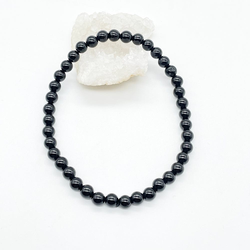 Pulsera de turmalina negra natural hecha a mano