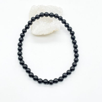 Pulsera de turmalina negra natural hecha a mano